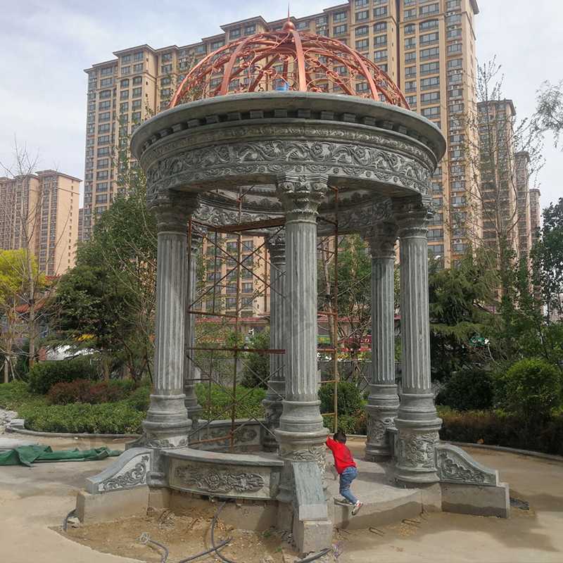 小區(qū)景觀涼亭，大理石亭子安裝